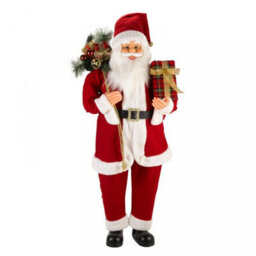 Samuel Alexander 1.1M Traditional Standing Santa Claus Christmas Decoration With Gift Sack - thumbnail 9