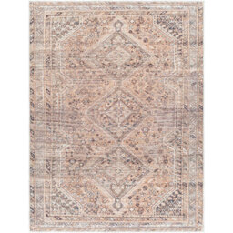 Livabliss Amelie-Washable Light Brown Traditional Vintage Boho Living Dining Rug 160 X 220 Cm Easy Care, Non Shedding - thumbnail 1