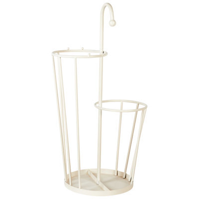 Beliani Umbrella Stand Chambord Metal Light Beige - image 1