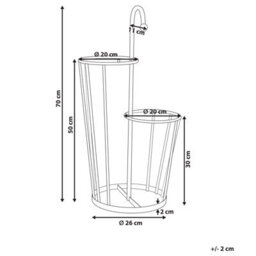 Beliani Umbrella Stand Chambord Metal Light Beige - thumbnail 3