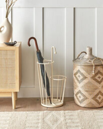 Beliani Umbrella Stand Chambord Metal Light Beige - thumbnail 2