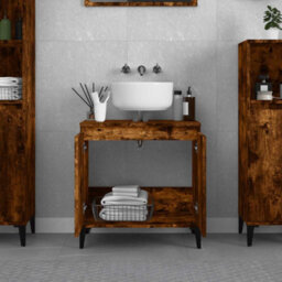 Walplus Sink Cabinet Smoked Oak 58X33X60 Cm Engineered Wood - thumbnail 3