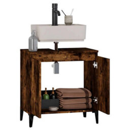 Walplus Sink Cabinet Smoked Oak 58X33X60 Cm Engineered Wood - thumbnail 5