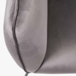 Pacific Lifestyle Lucca Grey Velvet And Metal Modern Occasional Armchair - thumbnail 8