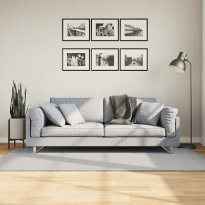 Berkfield Rug Huarte Short Pile Soft And Washable Grey 100X200 Cm - image 1