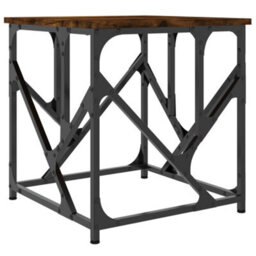 Berkfield Industrial Coffee Table Smoked Oak 45X45X47.5 Cm Engineered Wood - thumbnail 6