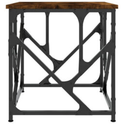 Berkfield Industrial Coffee Table Smoked Oak 45X45X47.5 Cm Engineered Wood - thumbnail 5