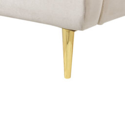 Beliani Bed Velvet Forbach 140 X 200 Cm (Eu Double) Beige - thumbnail 9