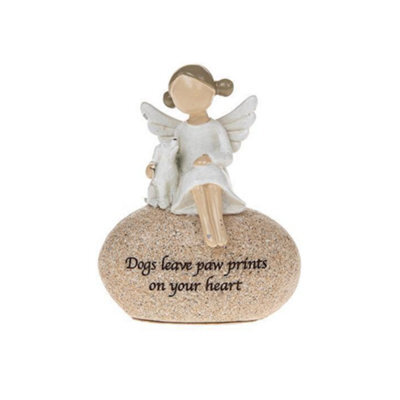 Angel Stones Figurine - Angel & Dog - image 1