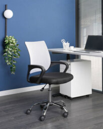 Beliani Office Chair Solid Black/ White - thumbnail 2