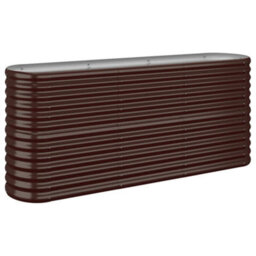 Walplus Garden Raised Bed Galvanised Steel 152X40X68 Cm Brown - thumbnail 2