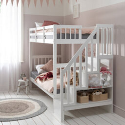 Nöa & Nani Noa & Nani Staircase Bunk Bed With Storage Staircase In Classic White Ulla - thumbnail 3