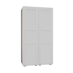 Atomia Contemporary Matt Porcelain Tall Double Wardrobe (H)1872mm (W)1000mm (D)580mm - thumbnail 3