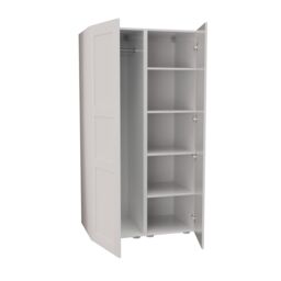 Atomia Contemporary Matt Porcelain Tall Double Wardrobe (H)1872mm (W)1000mm (D)580mm - thumbnail 4