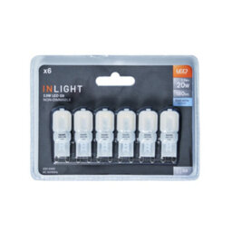 Litecraft G9 2.5W Pack Of 6 Natural White Capsule Led Light Bulb - thumbnail 2