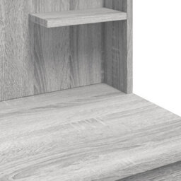 Berkfield Dressing Table With Led Lights Grey Sonoma 96X40X142 Cm - thumbnail 8