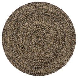 Walplus Handmade Rug Jute Black And Natural 120 Cm - thumbnail 1
