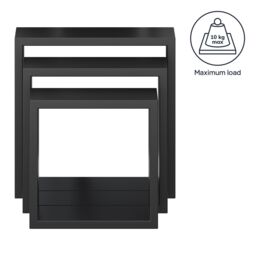 GoodHome Rigga Satin Black Cube Shelf (L)30Cm X (D)9.8Cm, Set Of 3 - thumbnail 7