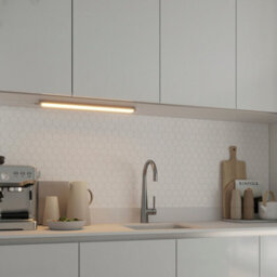 GoodHome Idonie Silver Effect Mains-Powered Led Warm White & Neutral White Under Cabinet Light Ip20 (L)559mm (W)25mm - thumbnail 1