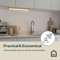 GoodHome Idonie Silver Effect Mains-Powered Led Warm White & Neutral White Under Cabinet Light Ip20 (L)559mm (W)25mm - thumbnail 6