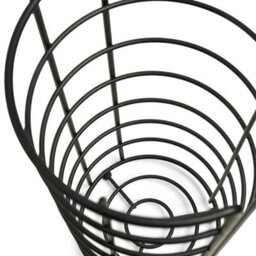 Wire Toilet Roll Holder Free Standing Storage Rust Resistant Metal, Black - thumbnail 4