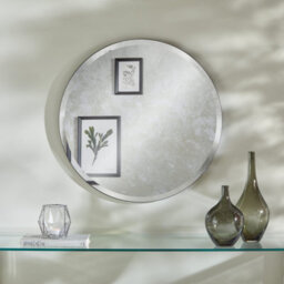 The Online Mirror Shop Round Mirror Simplistic Bevelled Round Shape With Stylish Black Outline- 60Cm Diameter For Hanging In Anywhere Inside Of Your Home - thumbnail 2