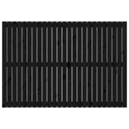 Berkfield Wall Headboard Black 159.5X3X110 Cm Solid Wood Pine - thumbnail 4