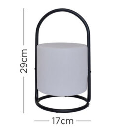Valuelights Corte Black Metal Table Lamp With Rechargeable Colour Changing Led Shade - thumbnail 8