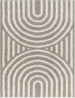 Livabliss Rodos-Modern Charcoal White Soft Plush Pile Living Bedroom Rug 200 X 275 Cm Easy Care, Non Shedding - image 1