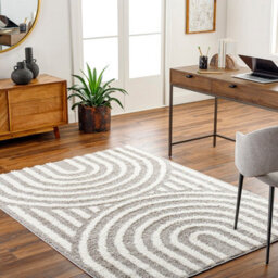Livabliss Rodos-Modern Charcoal White Soft Plush Pile Living Bedroom Rug 200 X 275 Cm Easy Care, Non Shedding - thumbnail 2