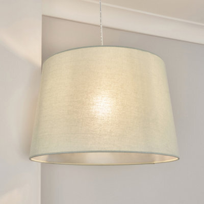 Inlight Lewell Duck Egg Linen Effect Contemporary Cylinder Light Shade (D)40Cm - image 1
