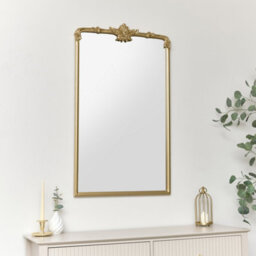 Melody Maison Large Gold Ornate Vintage Floral Wall Mirror - 104Cm X 63Cm - thumbnail 3