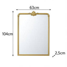 Melody Maison Large Gold Ornate Vintage Floral Wall Mirror - 104Cm X 63Cm - thumbnail 9