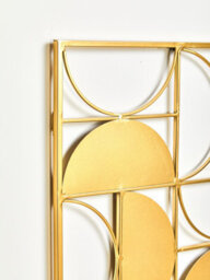 Orsina Gold Semicircle Modern Wall Art, Warm Metallic Finished Wall Art For Living Room, Contemporary Wall Decor - thumbnail 5