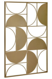 Orsina Gold Semicircle Modern Wall Art, Warm Metallic Finished Wall Art For Living Room, Contemporary Wall Decor - thumbnail 3