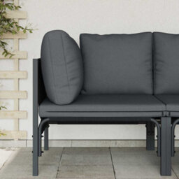Walplus Outdoor Furniture With Cushion With Pillow Anthracite Steel - thumbnail 3