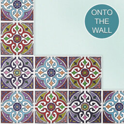 "Stick And Go Self Adhesive Stick On Tiles Morocco 4"" X 4"" Box Of 18 Apply Over Any Tile, Or Directly On To The Wall" - thumbnail 5
