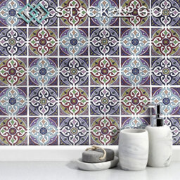 "Stick And Go Self Adhesive Stick On Tiles Morocco 4"" X 4"" Box Of 18 Apply Over Any Tile, Or Directly On To The Wall" - thumbnail 1