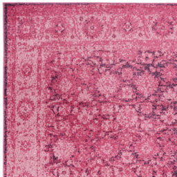 The Rug Edit Pink Blue Traditional Muse Persian Medallion Rug - thumbnail 5