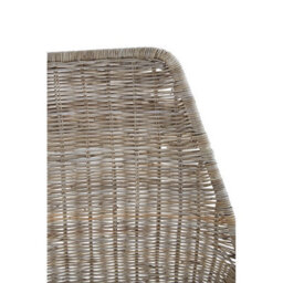 Orsina Angled Design Natural Rattan Chair, Easy To Clean Outdoor Chair, Arm & Backrest Rattan Chair, Rattan Chair - thumbnail 8