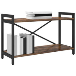 Berkfield Modern Bookcase Smoked Oak 80 X 30 X 48.5 Cm Engineered Wood - thumbnail 3