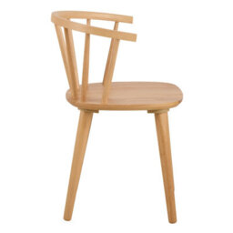 Wyld Haus Noa Oak Dining Chairs Set Of 2, Slatted Back, Matt Oak Finish - thumbnail 4
