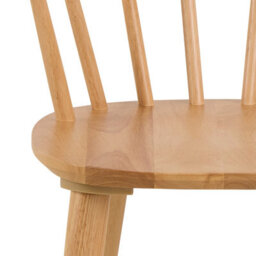 Wyld Haus Noa Oak Dining Chairs Set Of 2, Slatted Back, Matt Oak Finish - thumbnail 6