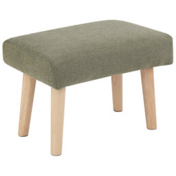 Beliani Fabric Footstool Green Takoma Ii - thumbnail 1