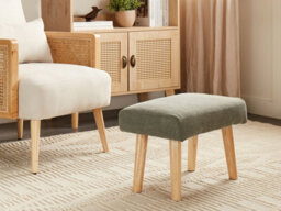 Beliani Fabric Footstool Green Takoma Ii - thumbnail 2