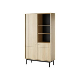 Arte Natural Japandi Bookcase H1850mm W1040mm D390mm In Oak Linea - Organic Storage Marvel