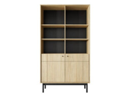 Arte Natural Japandi Bookcase H1850mm W1040mm D390mm In Oak Linea - Organic Storage Marvel - thumbnail 2