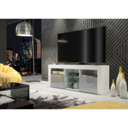 Creative Furniture Pulse Tv Unit 145Cm - White & Grey Gloss Doors - thumbnail 2
