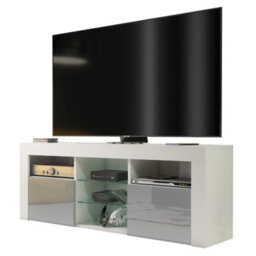 Creative Furniture Pulse Tv Unit 145Cm - White & Grey Gloss Doors - thumbnail 3