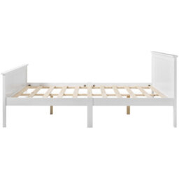 Matteo Sturdy Pine Wood Bed Frame With Headboard And Footboard, Ivory - Suitable For Kids Bedroom - thumbnail 3